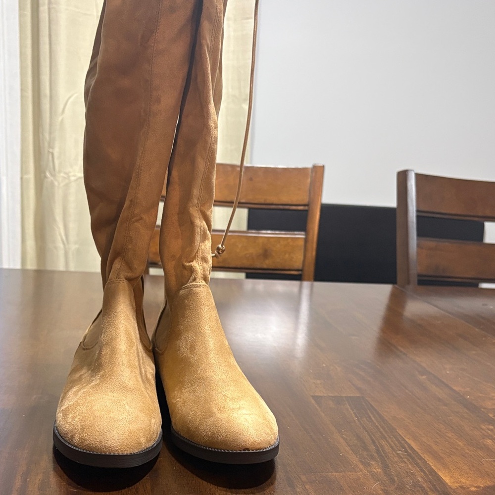 SO Tan Over the Knee Boots